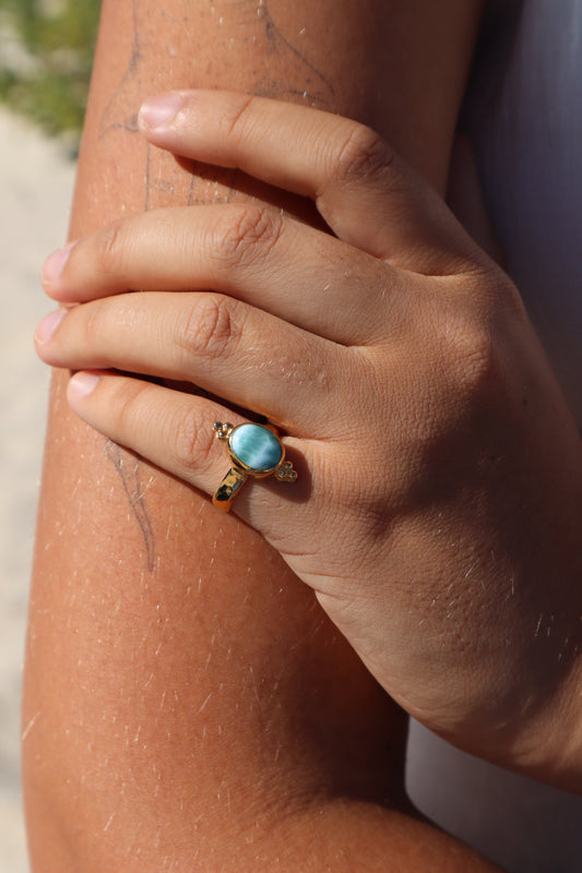 Larimar Angel Ring SIZE 6 - L 1/2