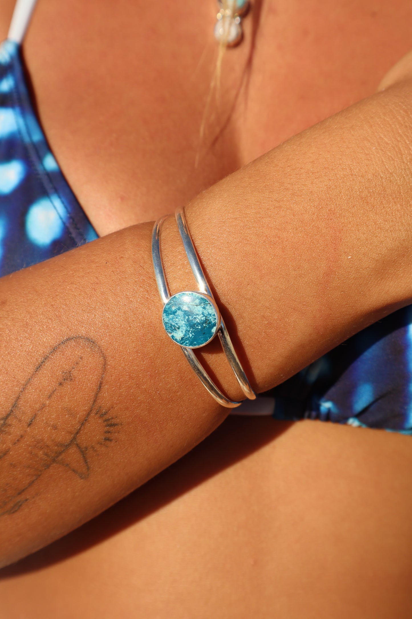 Shattukite Azurite Tidal Cuff