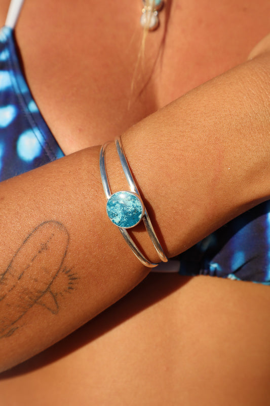 Shattukite Azurite Tidal Cuff