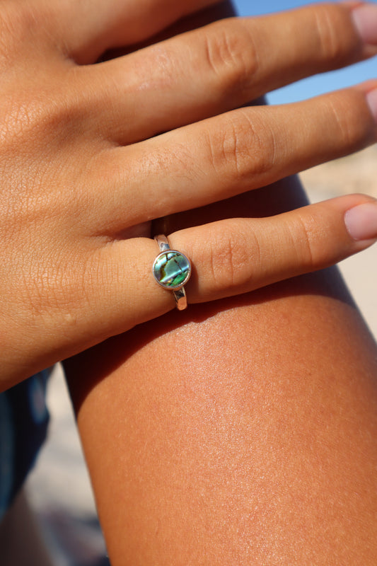 Dainty Abalone Ring SIZE I 1/2 - 4 1/2