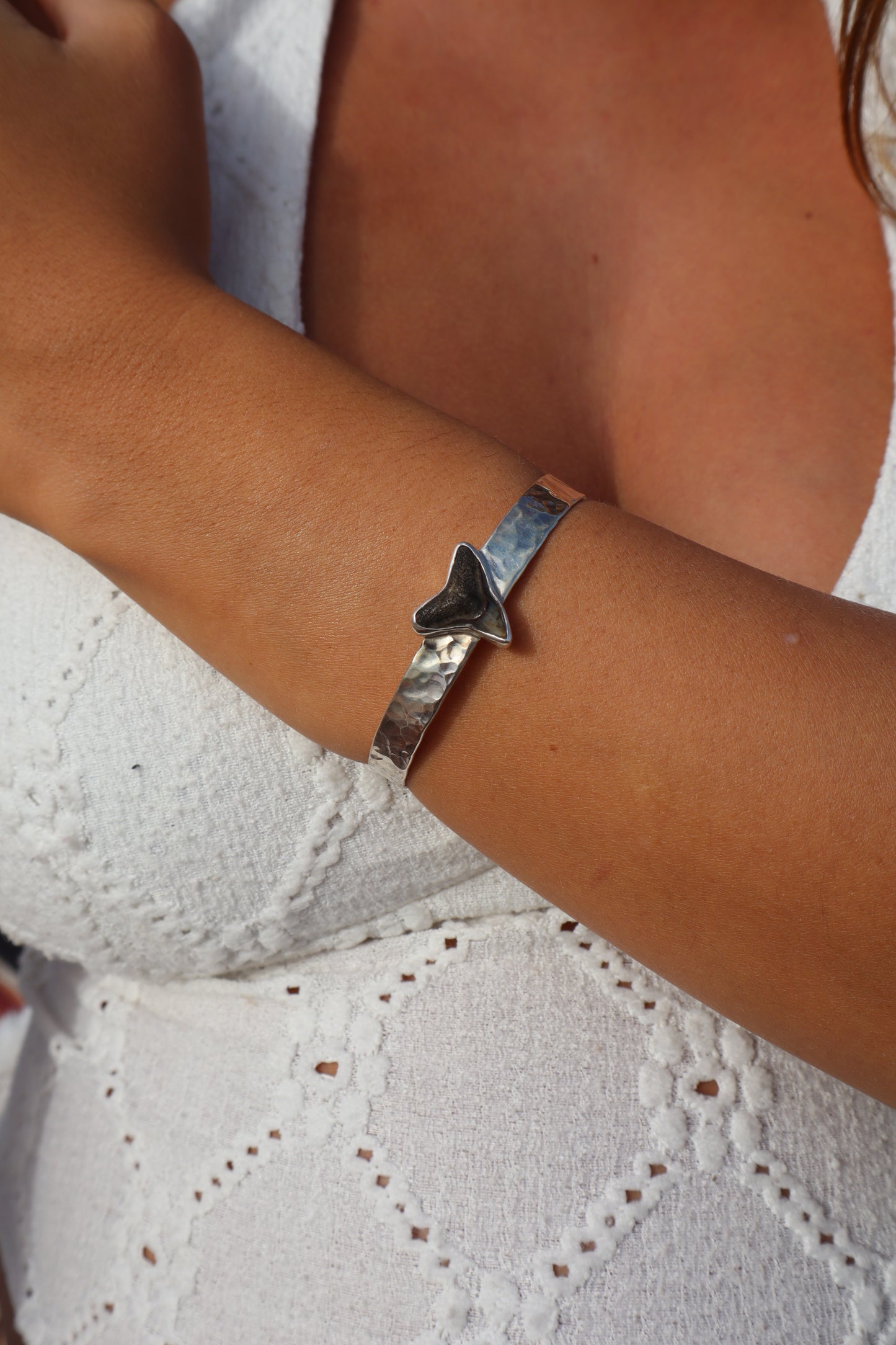 Fossilised Shark Tooth Cuff