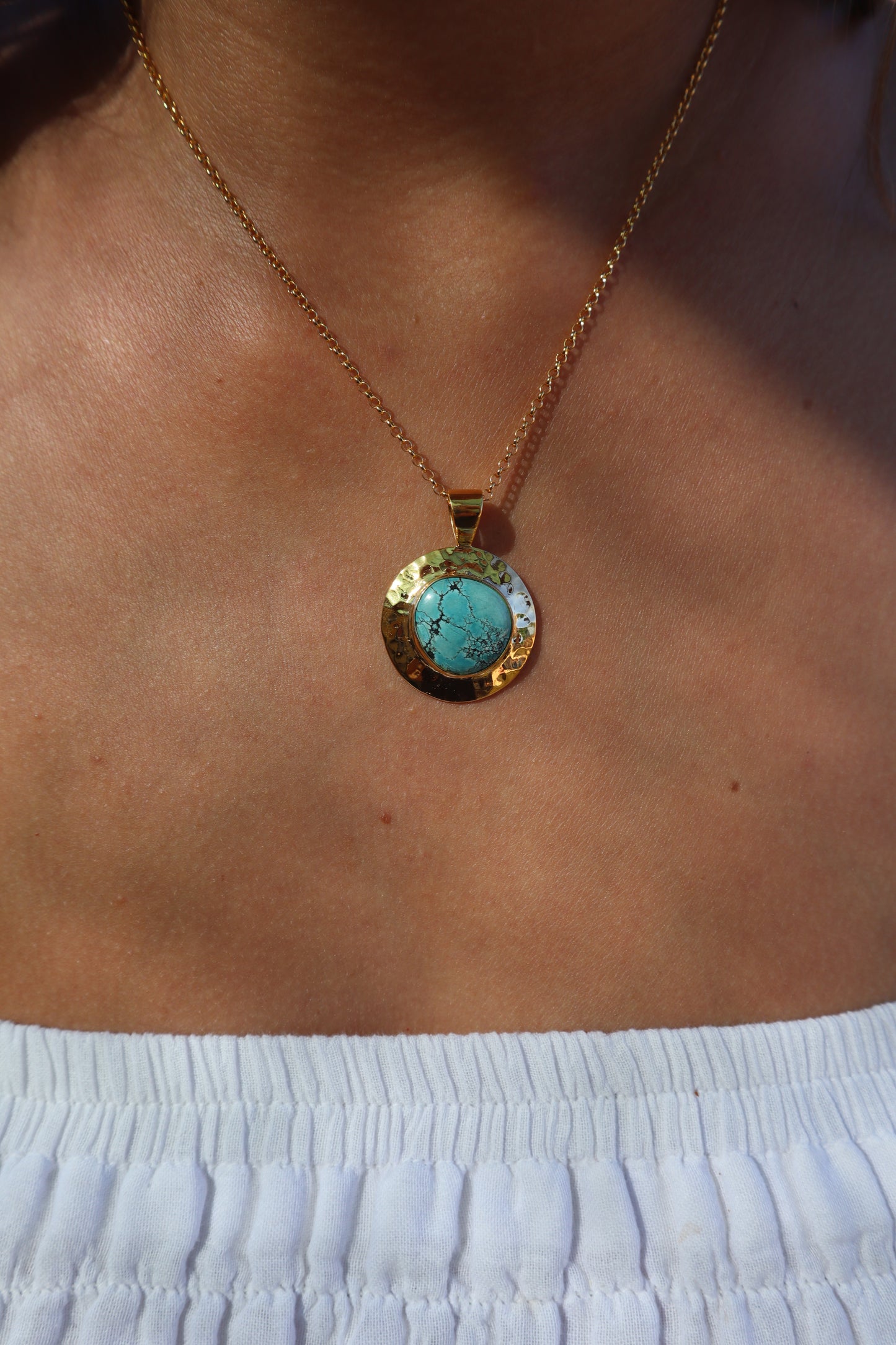 Turquoise Halo Pendant