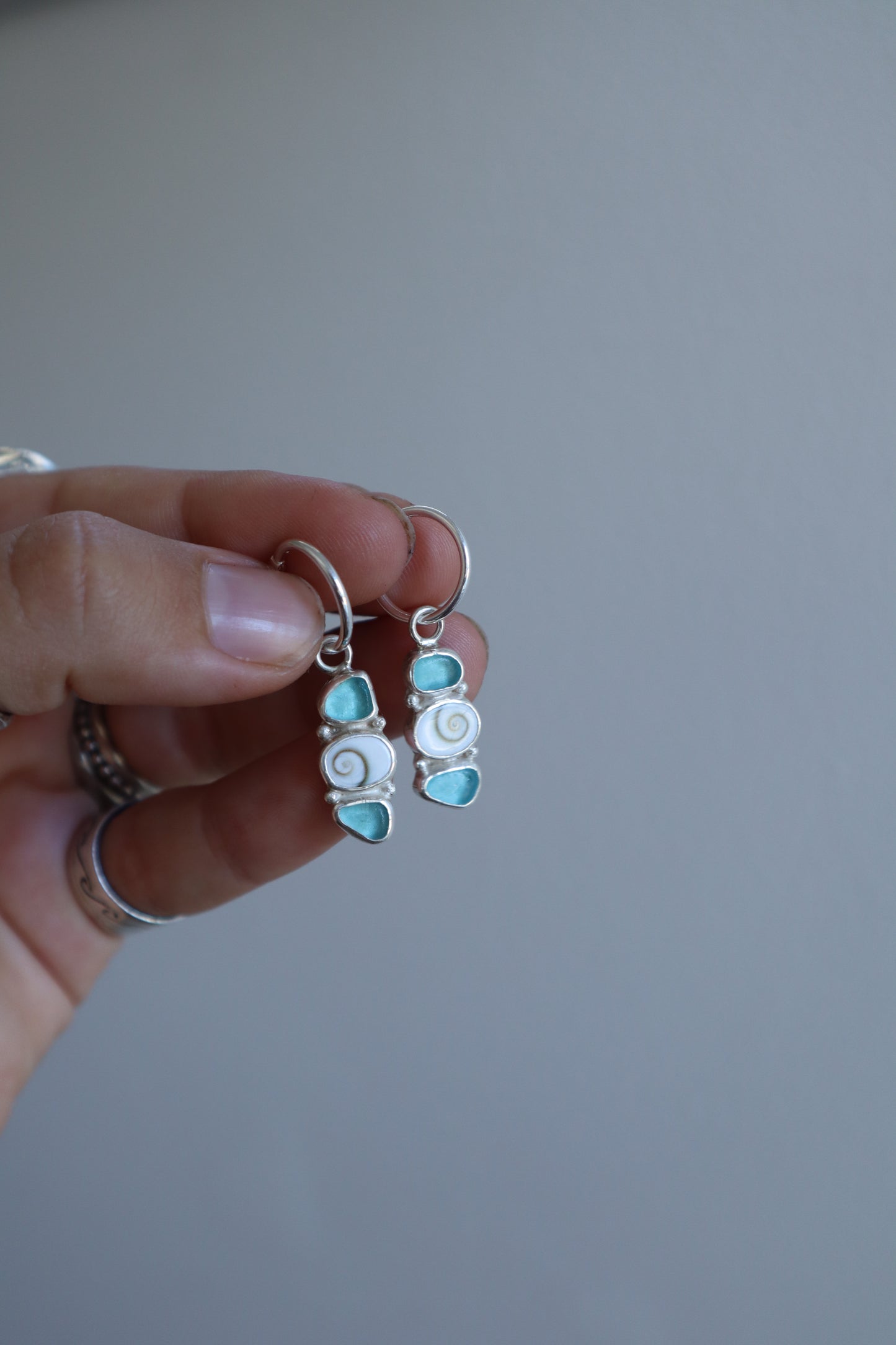 Sea Charm Hoops