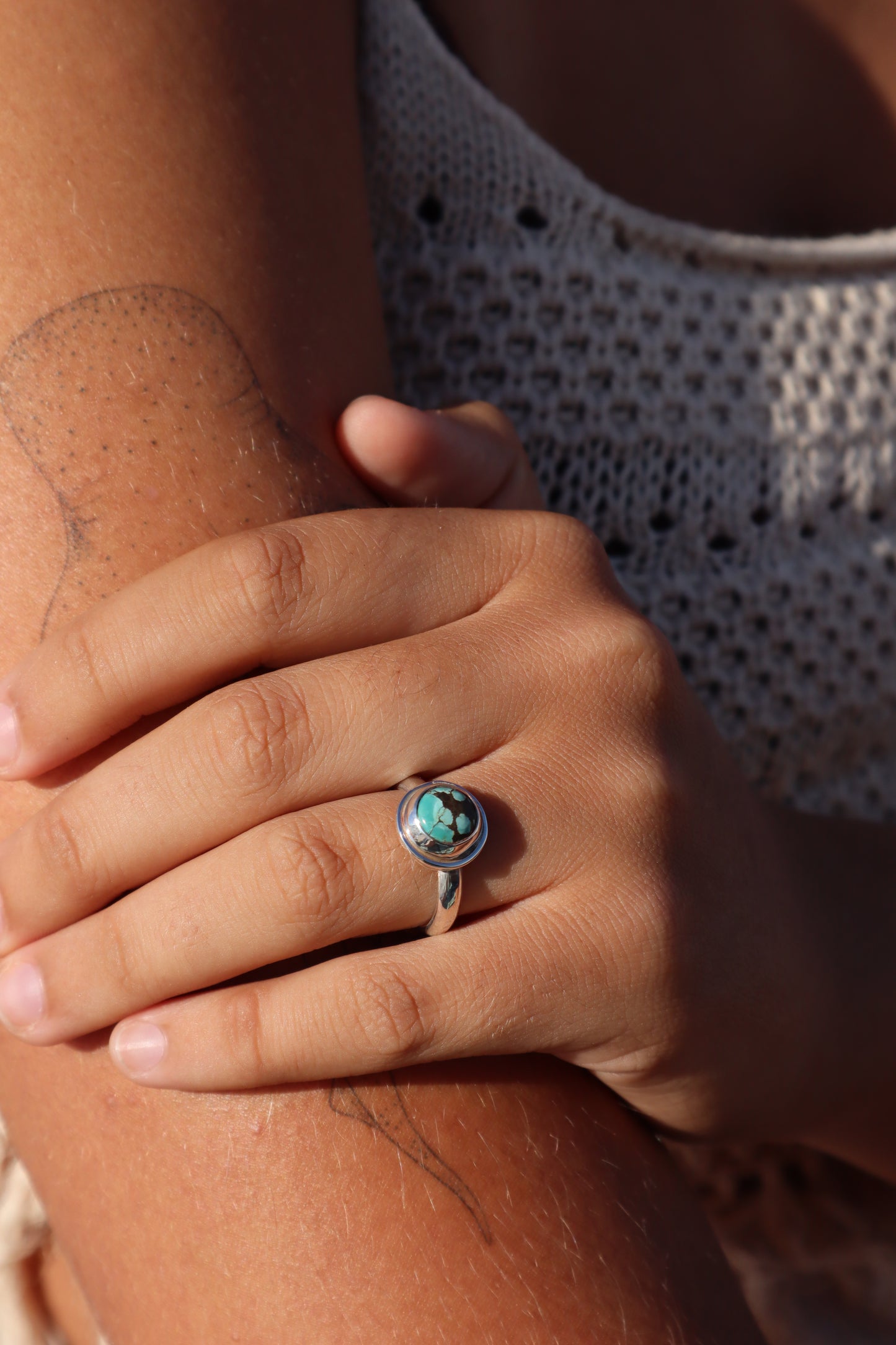 Dainty Turquoise Ring SIZE N 1/2 - 7