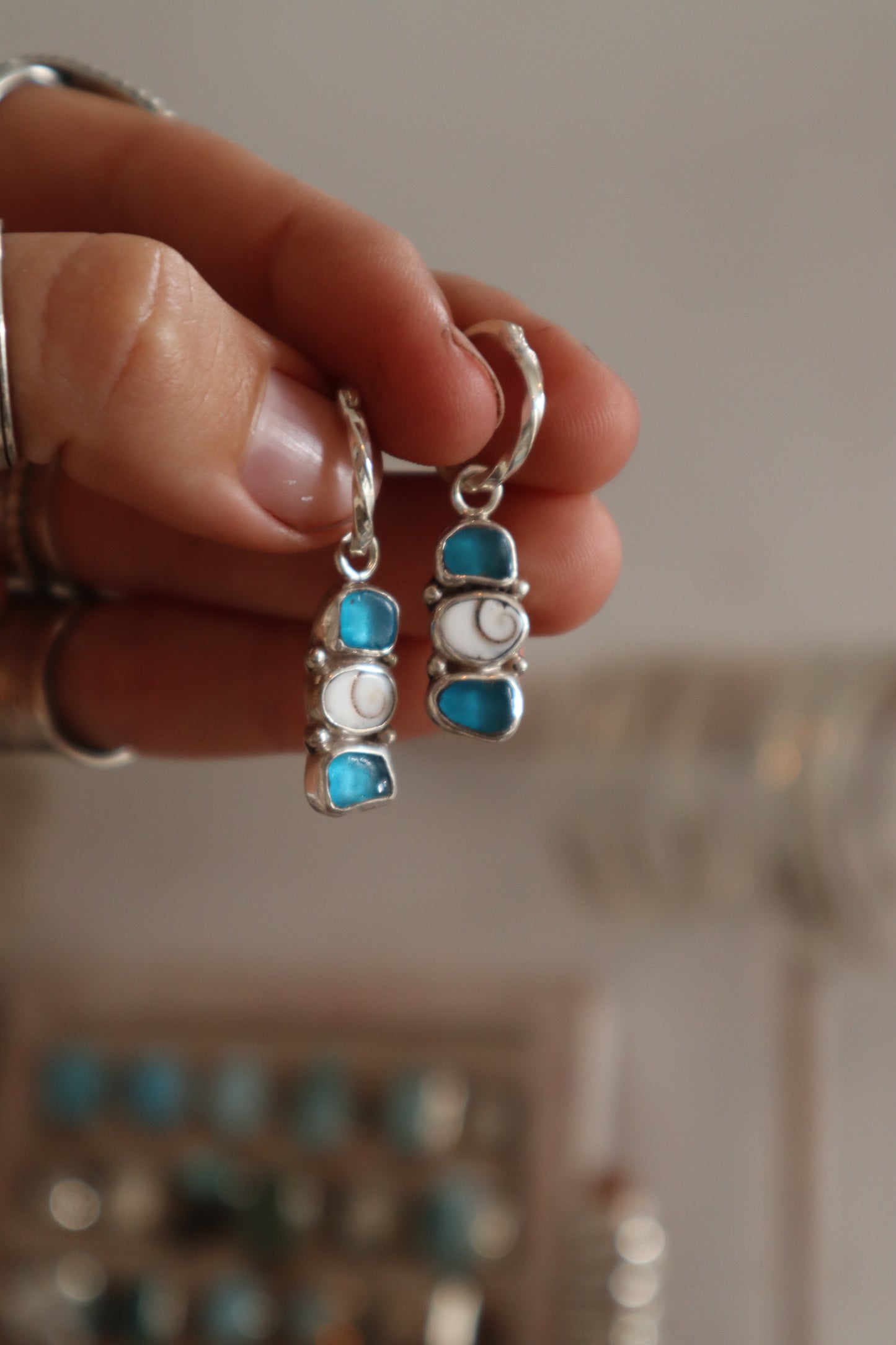 Sea Charm Hoops
