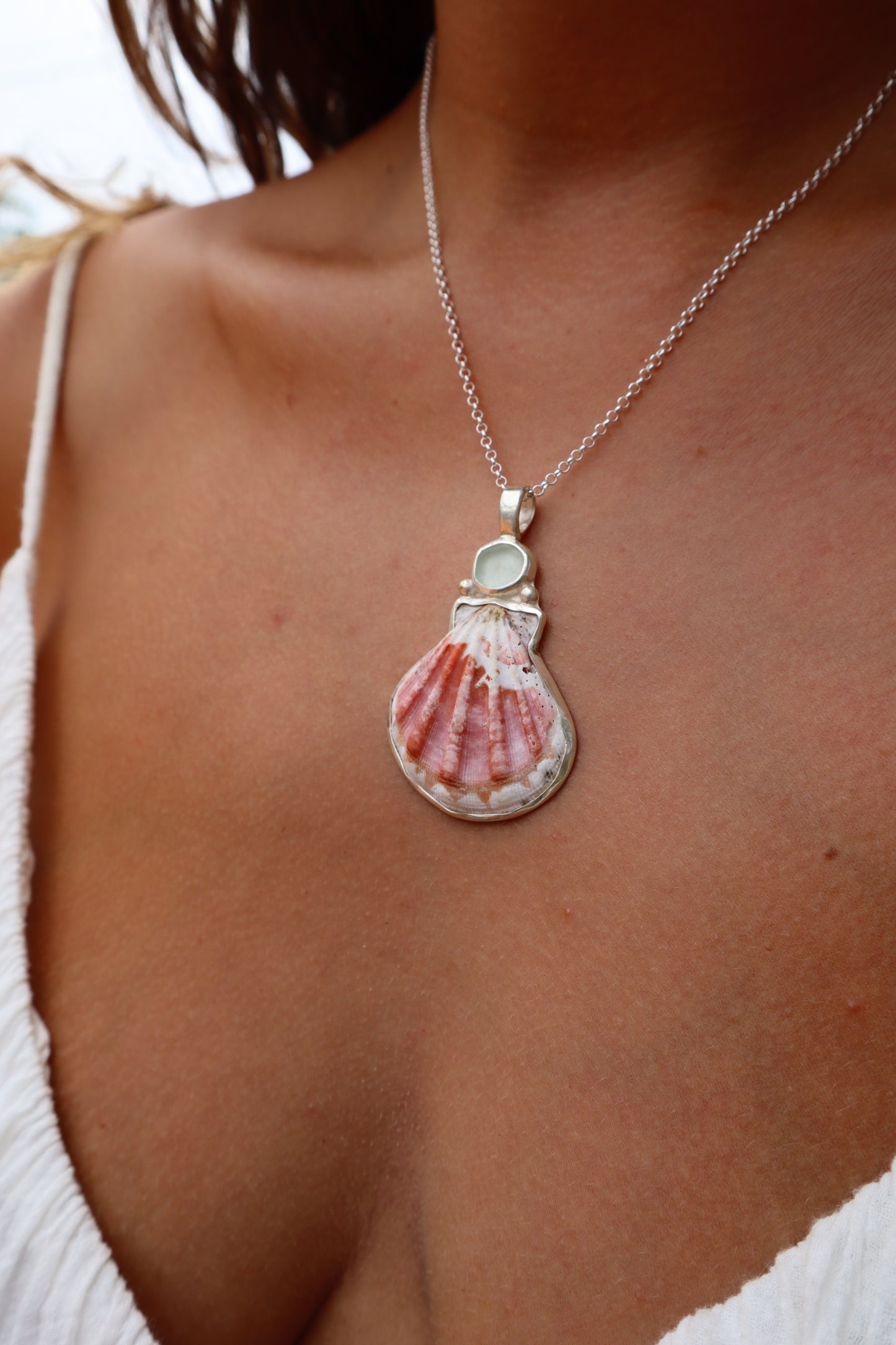 Sea Glass Sea Fan Pendant