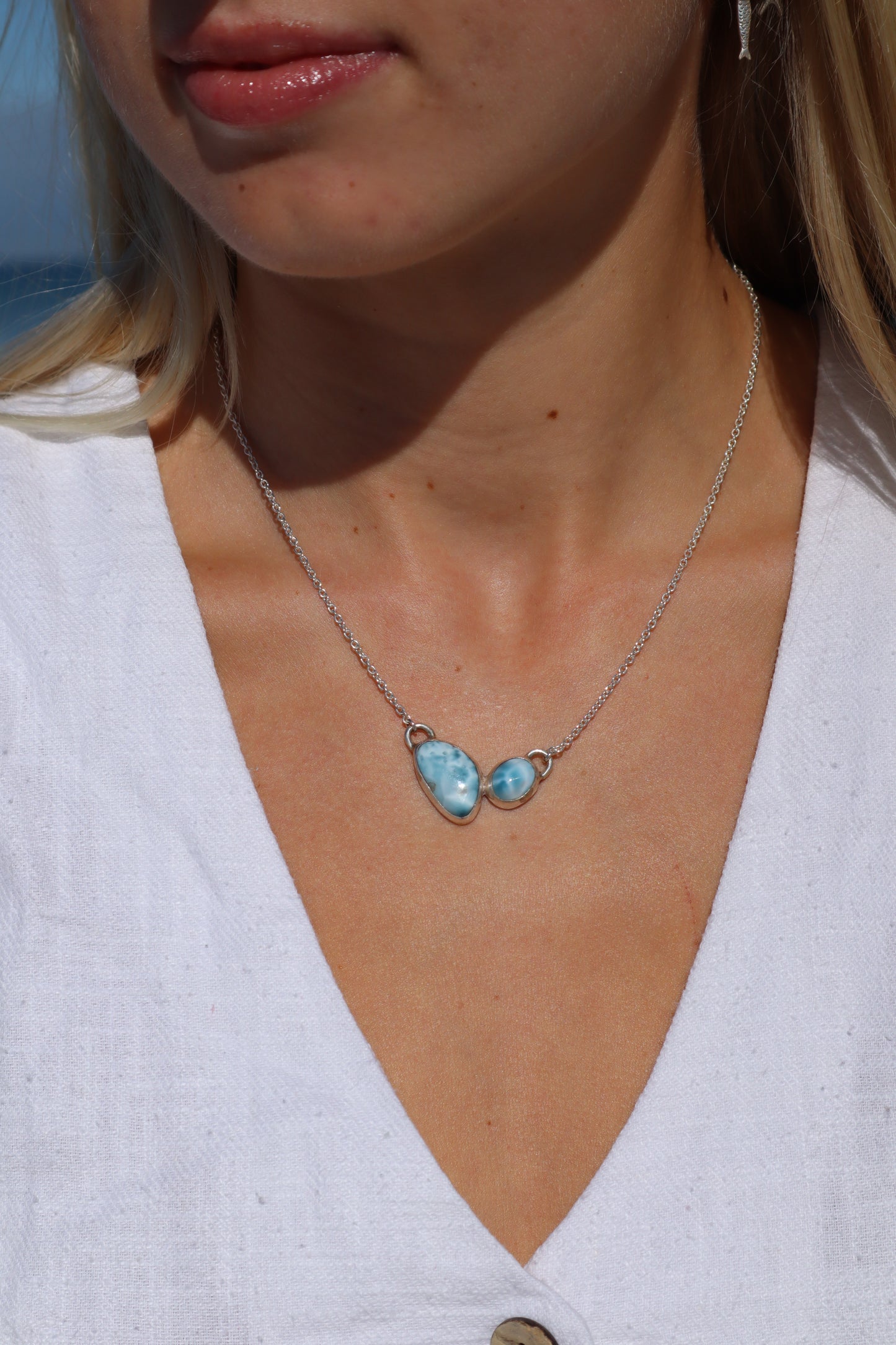 Double Larimar Necklace
