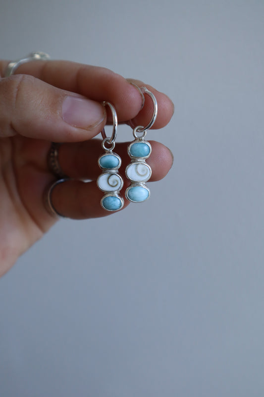 Sea Charm Hoops