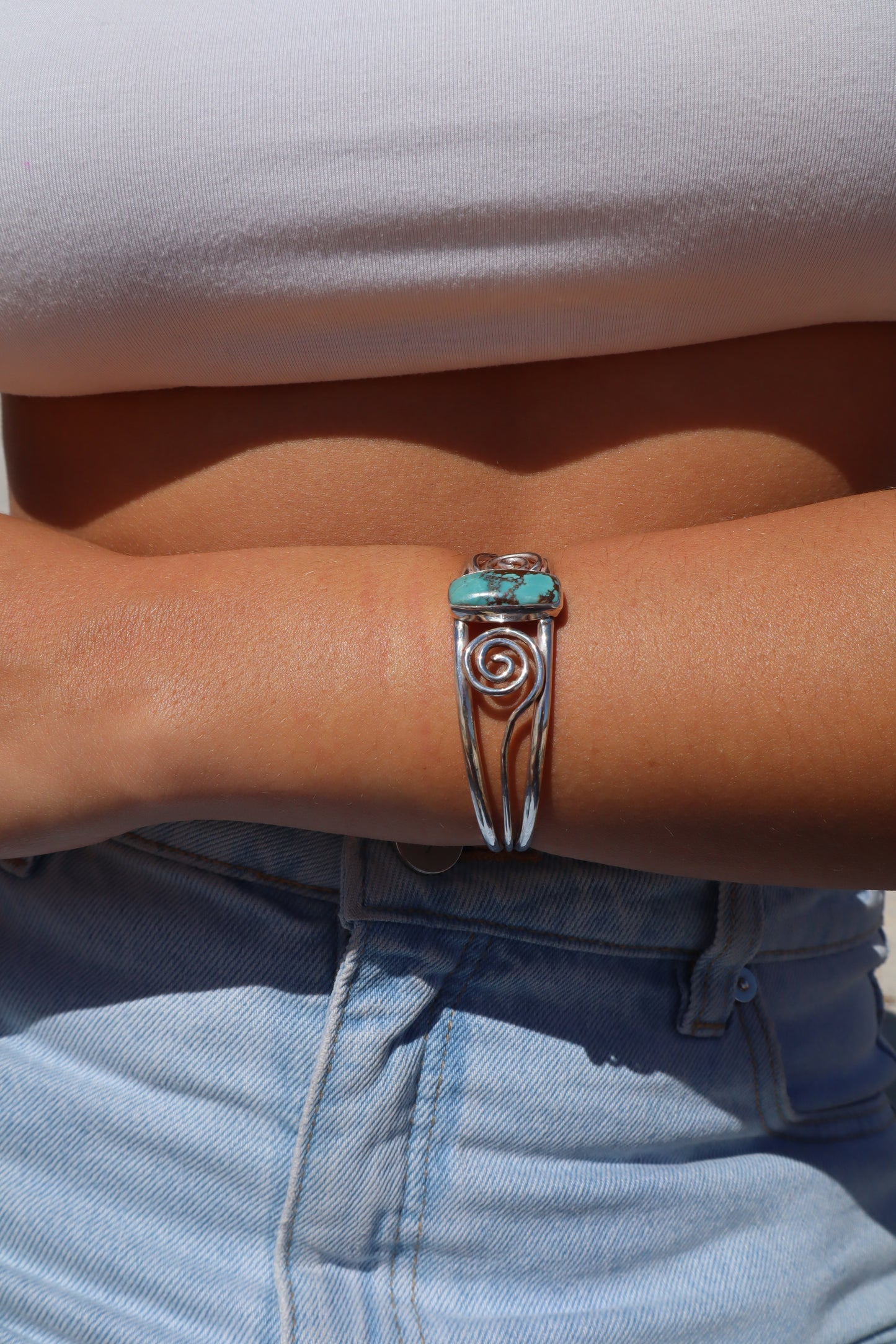 Spiral Turquoise Tidal Cuff
