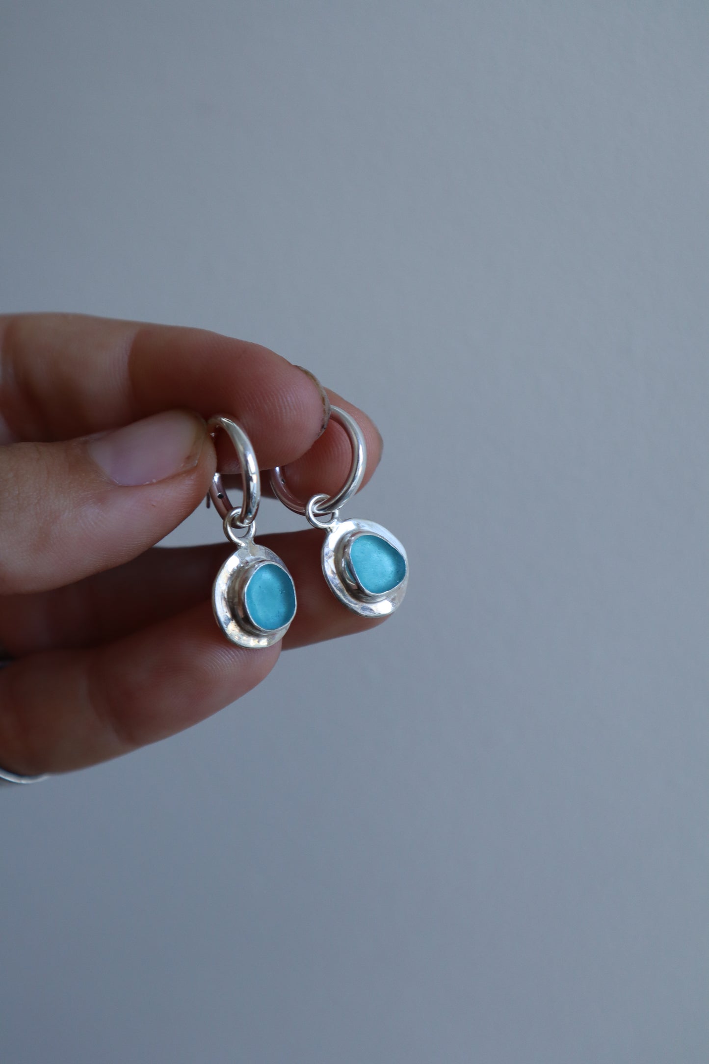 Seaglass Frame Hoops