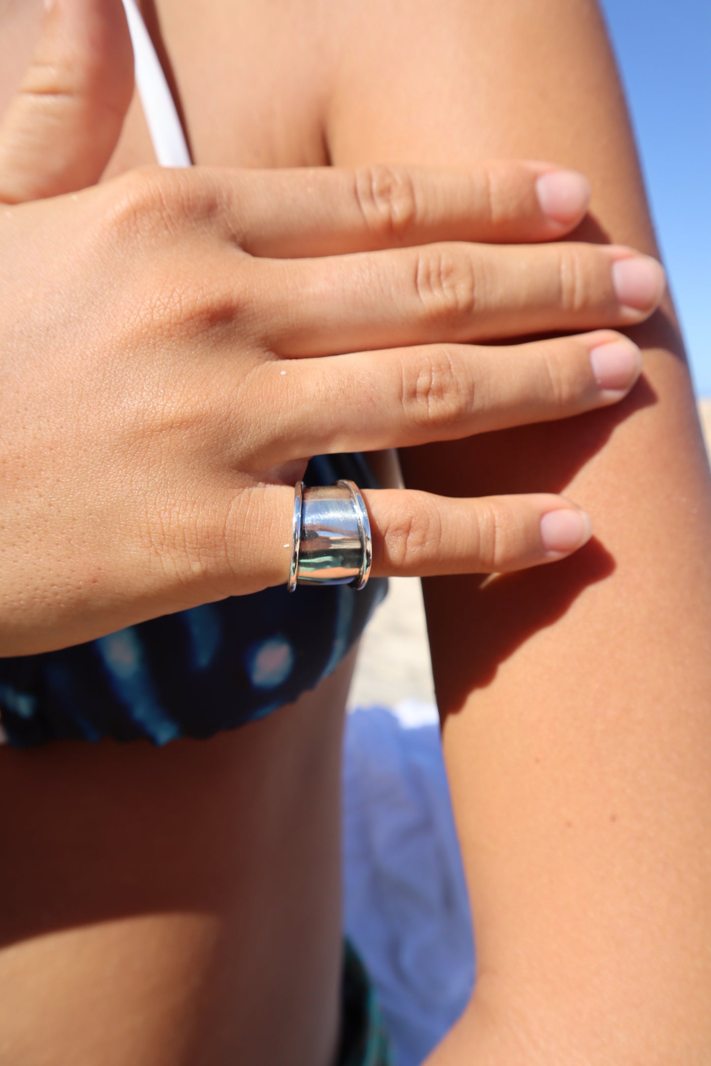 Chunky Silver Ring  SIZE K 1/2 - 5 1/2