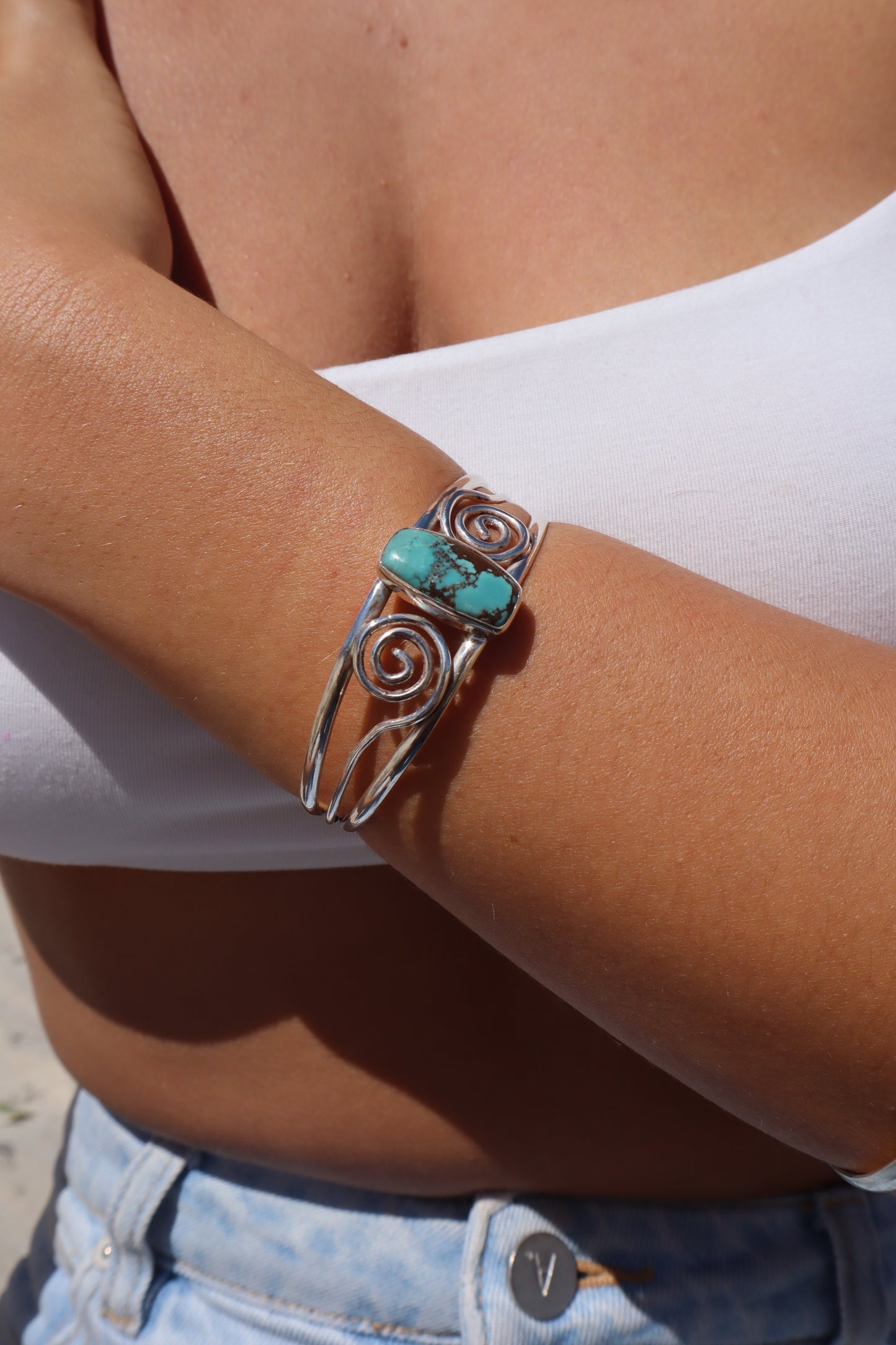 Spiral Turquoise Tidal Cuff