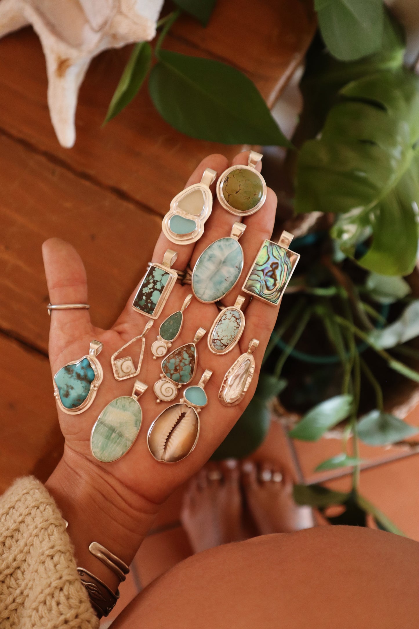 Larimar Wave Pendant