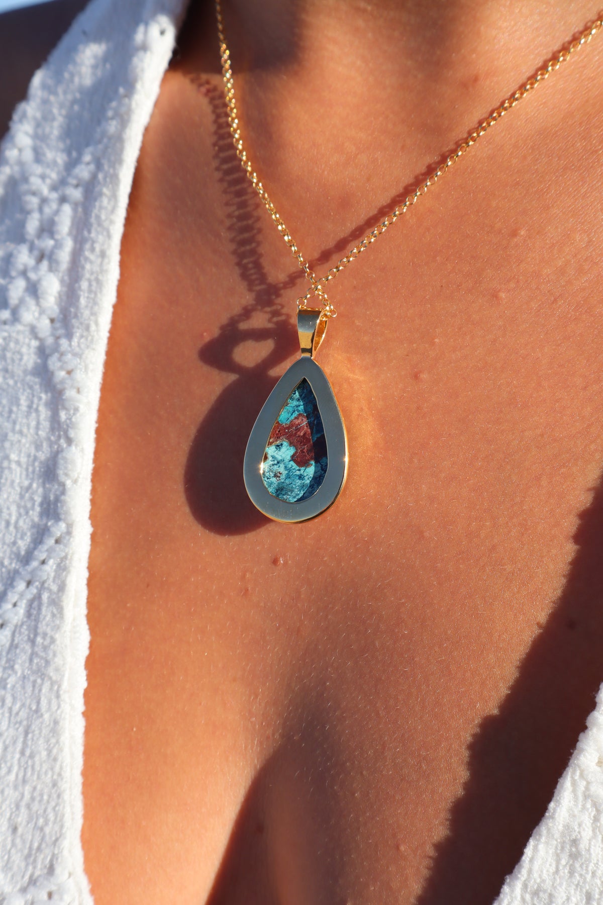 Blue Shattuckite Pendant