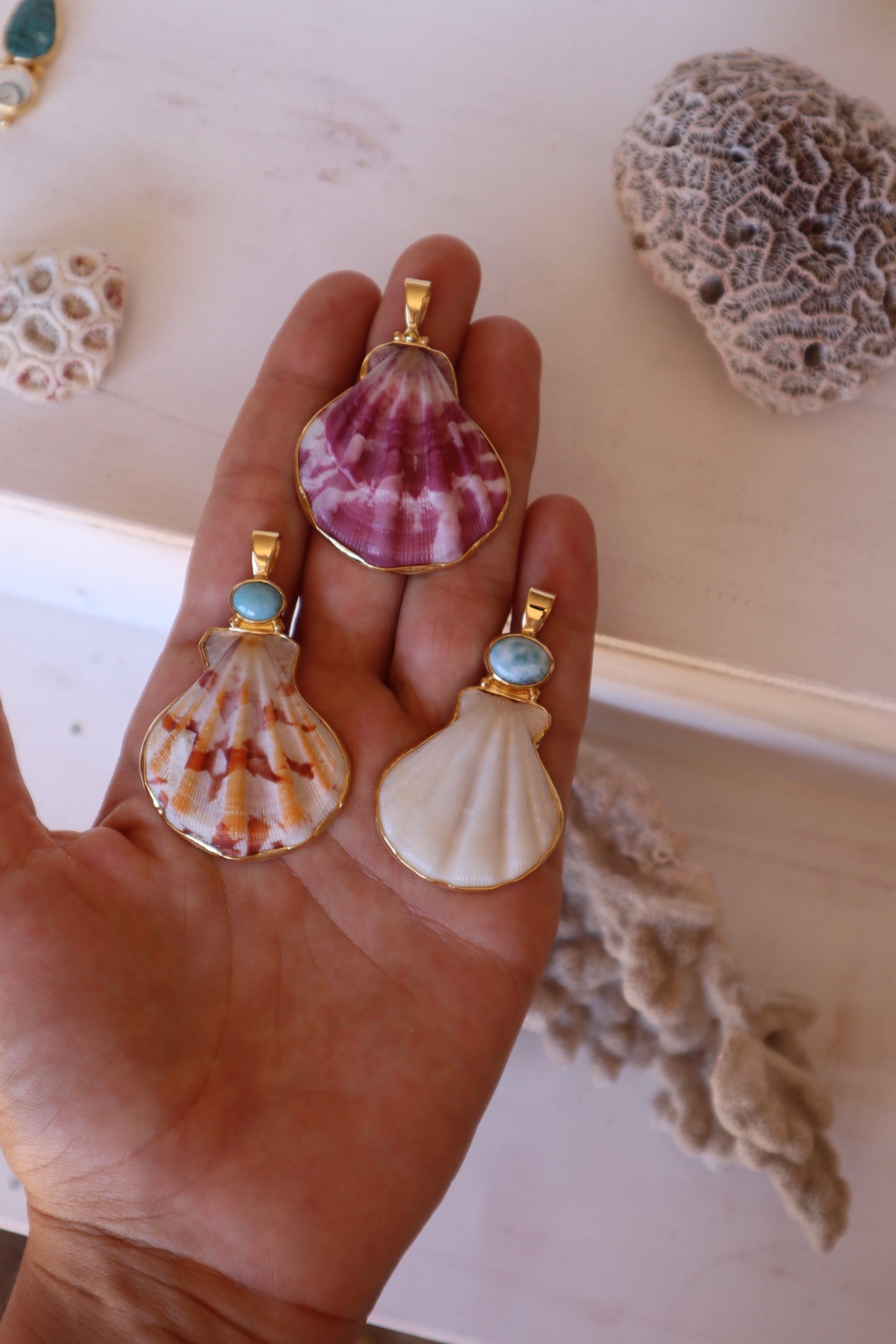 Blush Sea Fan Pendant