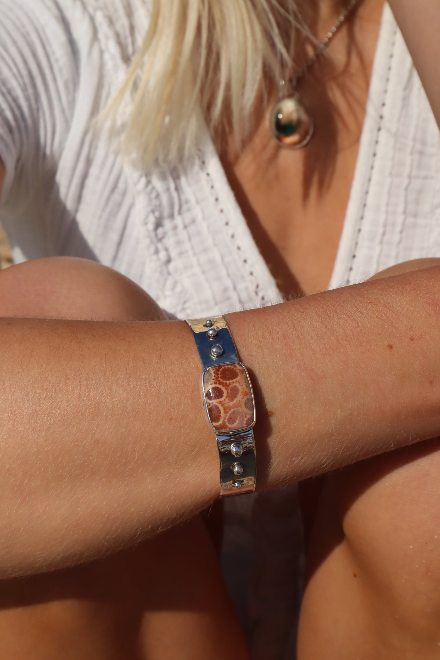 Fossilised Coral Cuff