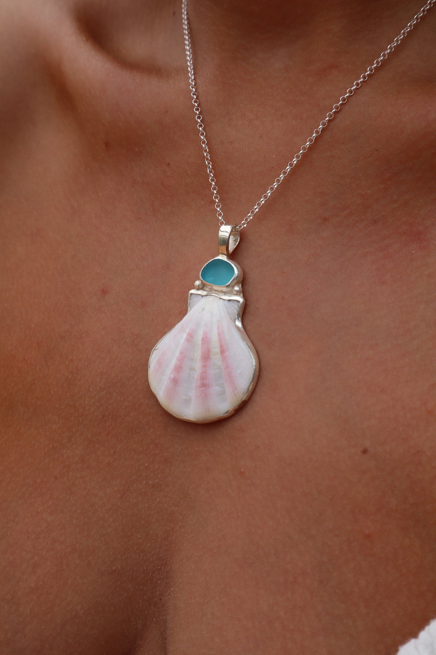 Sea Glass Sea Fan Pendant