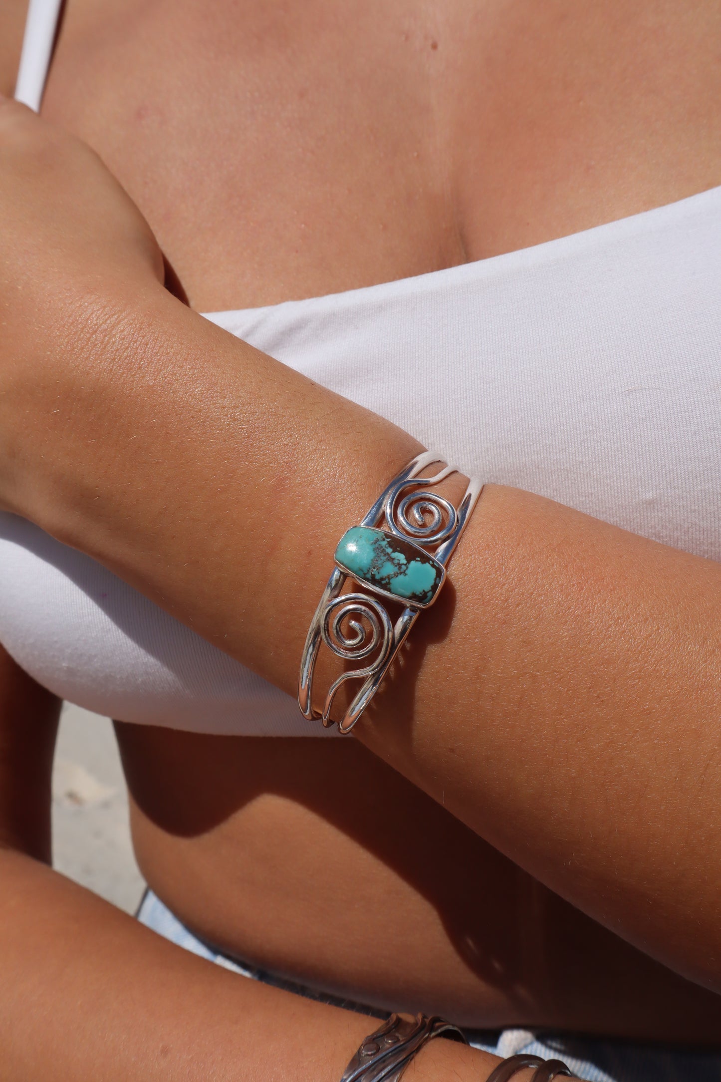 Spiral Turquoise Tidal Cuff