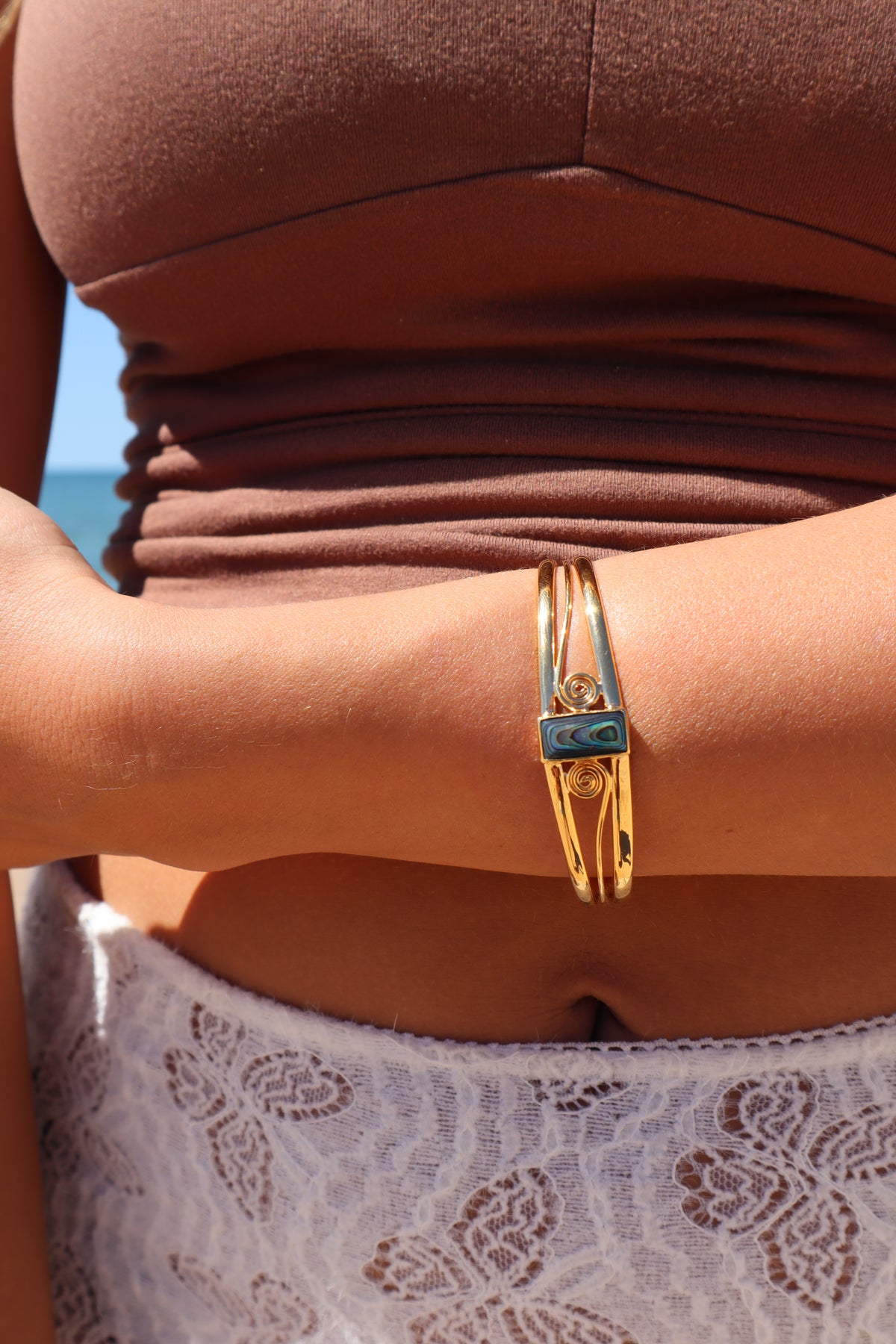 Spiral Abalone Tidal Cuff