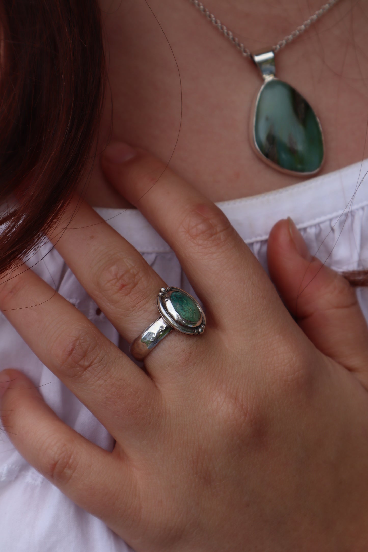 Turquoise Angel Ring SIZE N 1/2 - 7