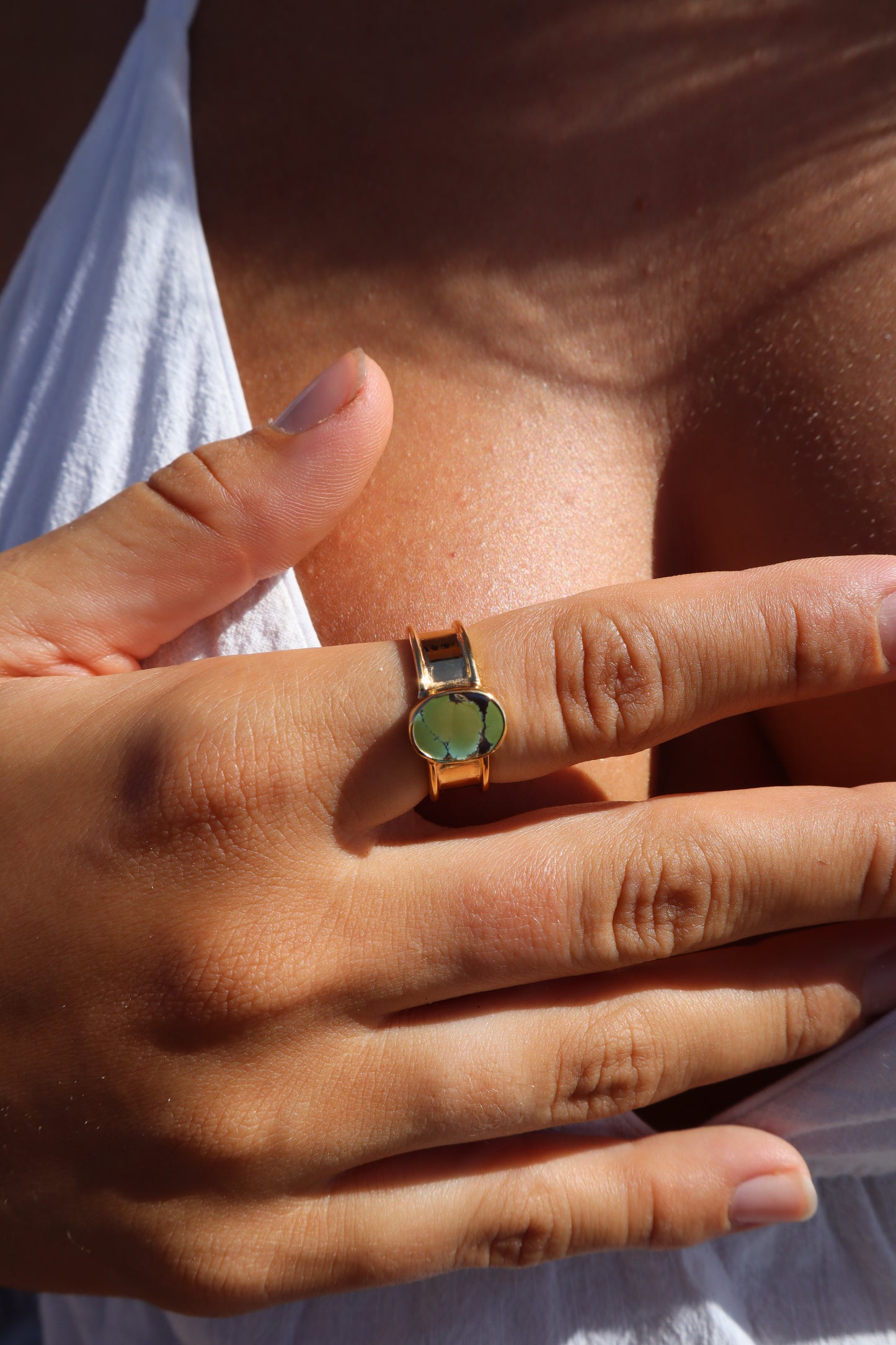 Green Turquoise Ring SIZE 8