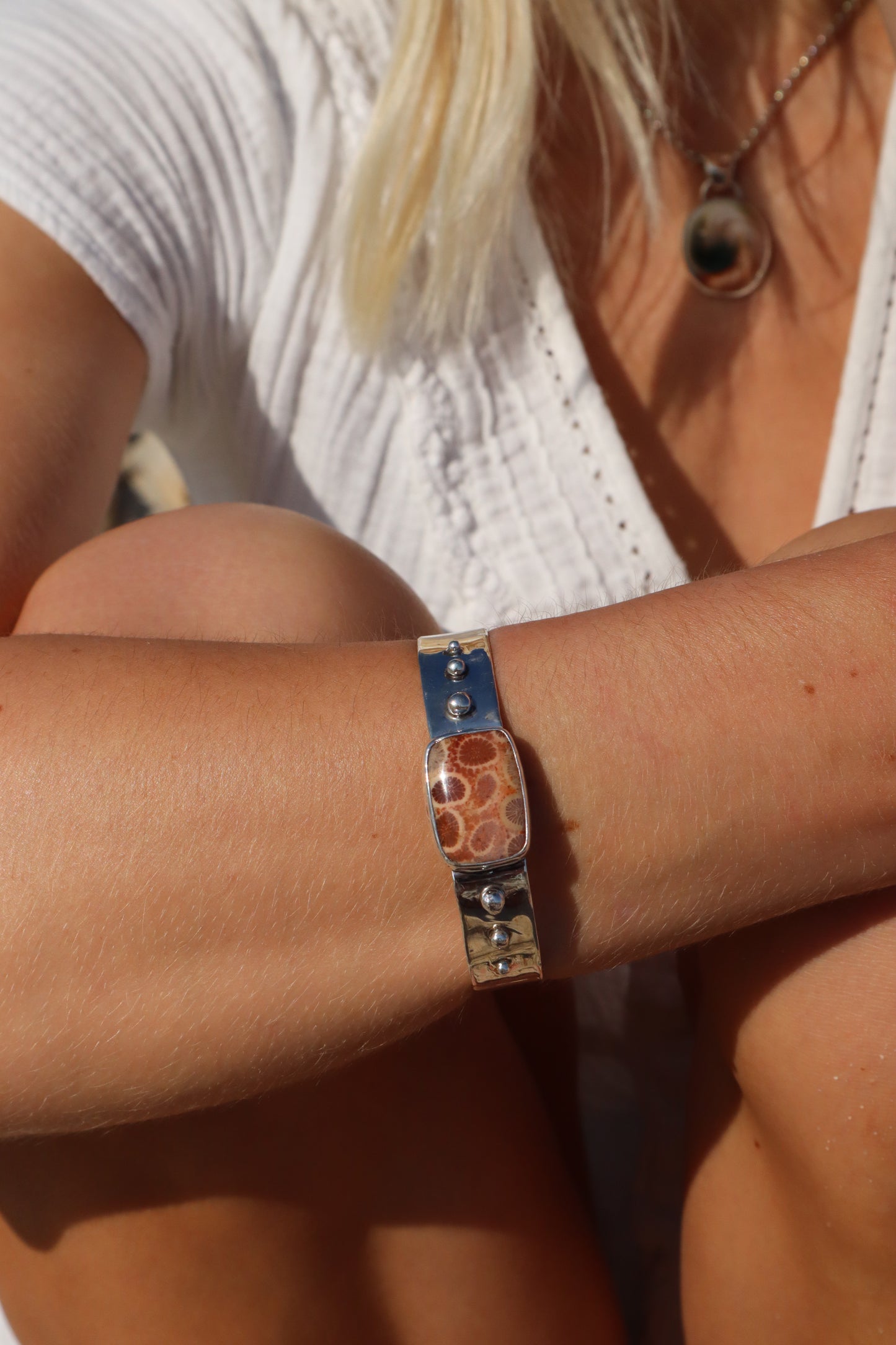 Fossilised Coral Cuff