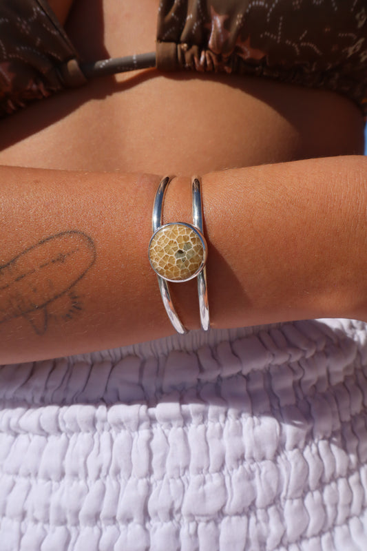 Fossilised Coral Tidal Cuff
