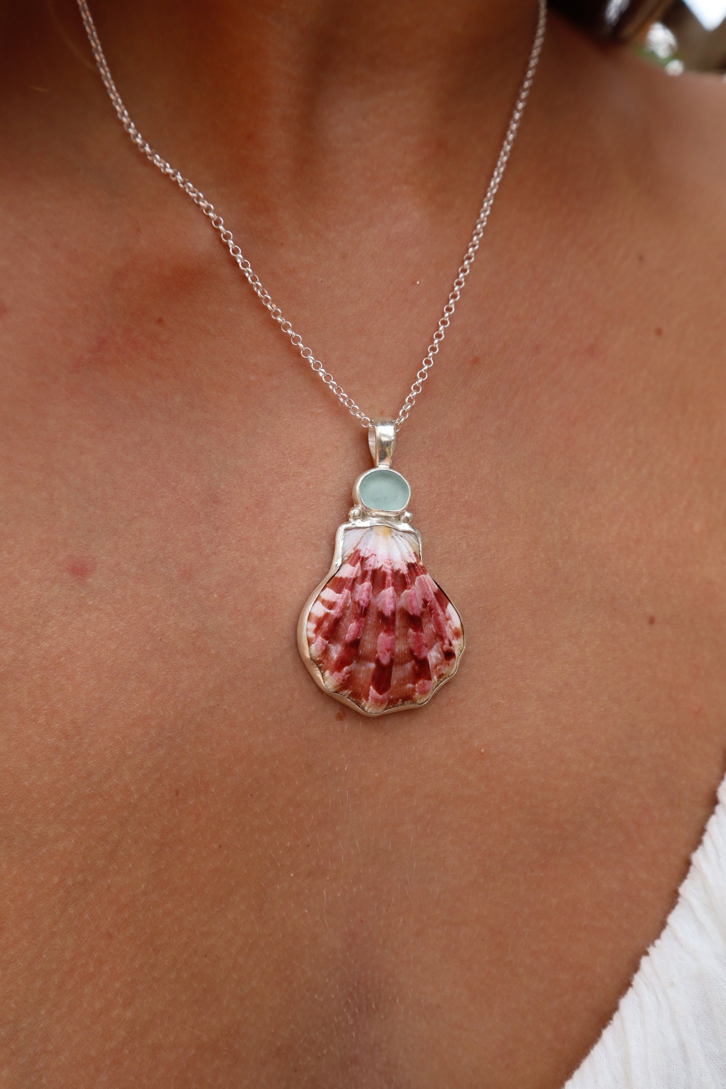 Sea Glass Sea Fan Pendant