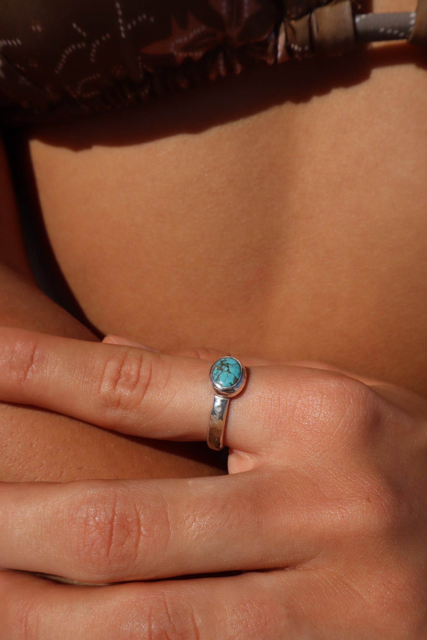 Dainty Turquoise Ring SIZE O - 7 3/4