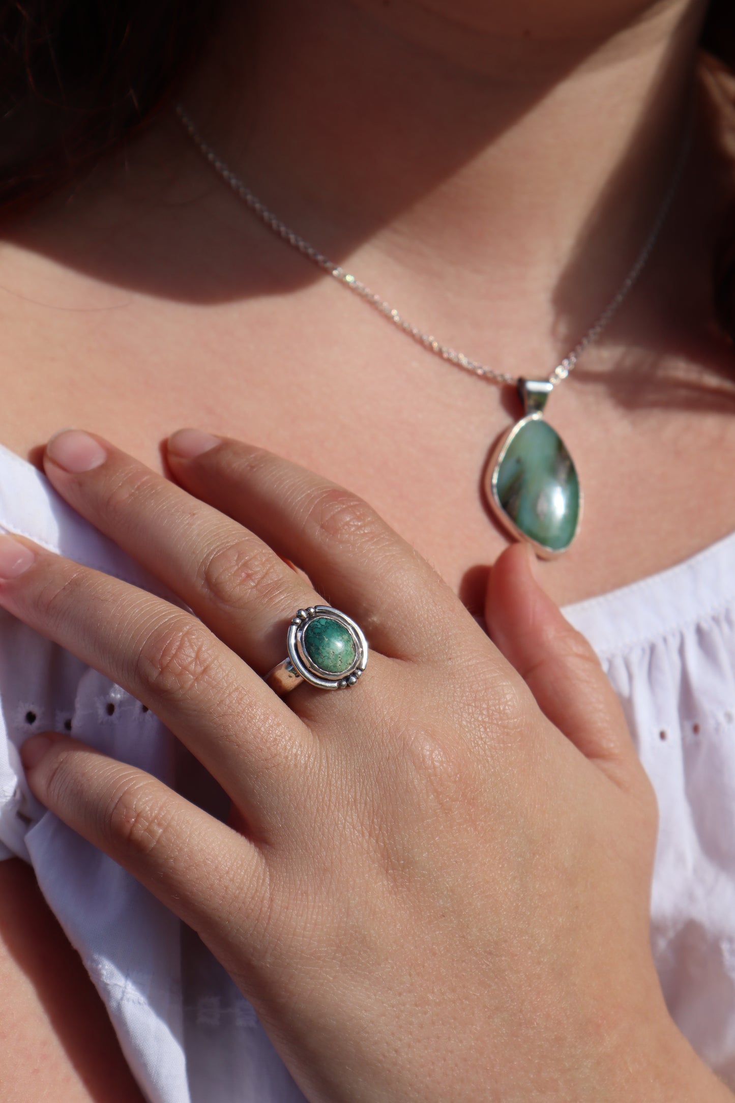 Turquoise Angel Ring SIZE N 1/2 - 7