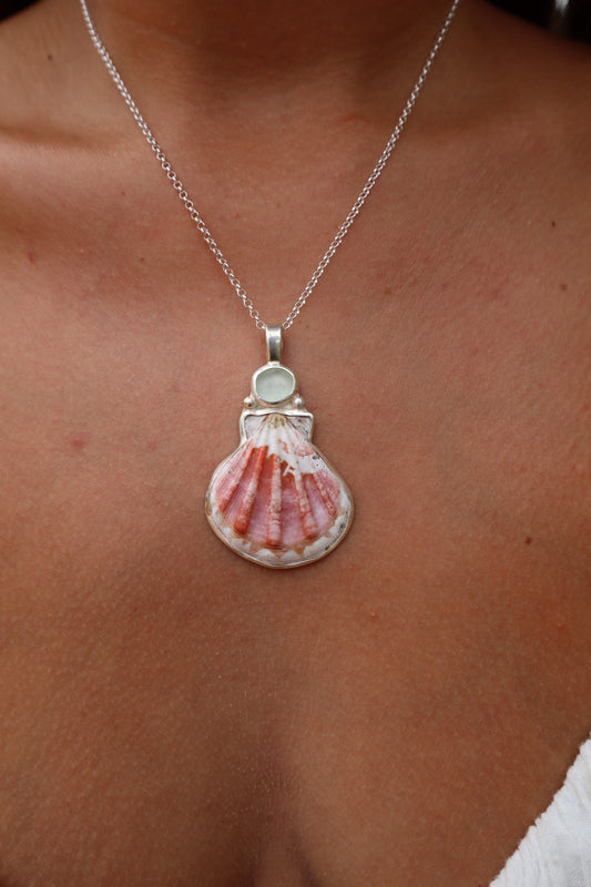Sea Glass Sea Fan Pendant
