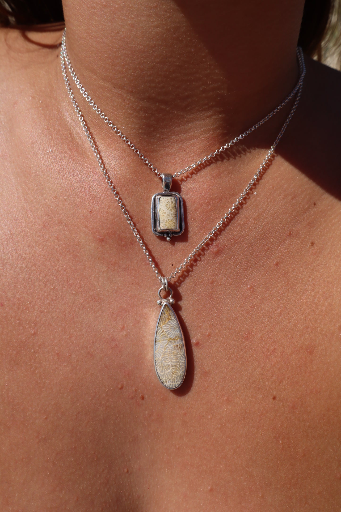 Fossilised Coral Pendant