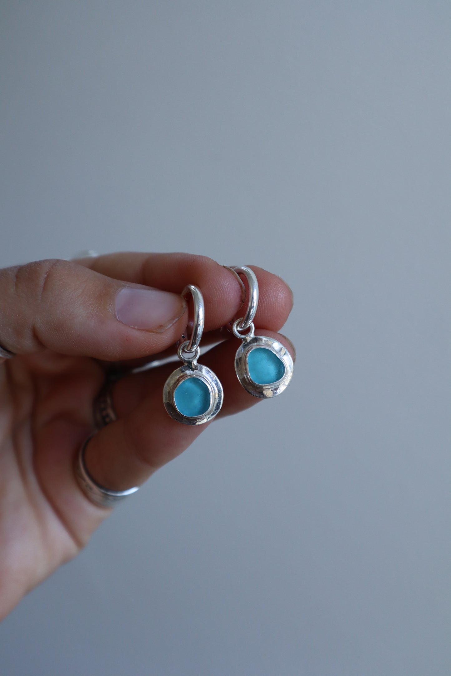 Seaglass Frame Hoops