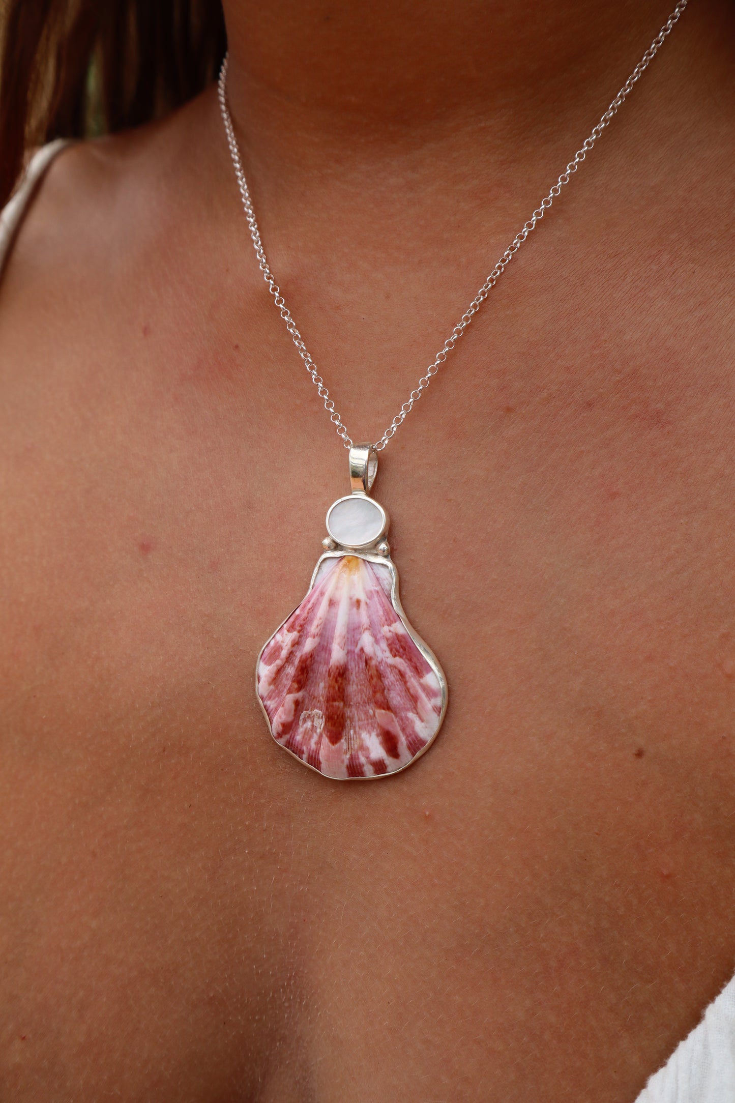 Mother of Pearl Sea Fan Pendant