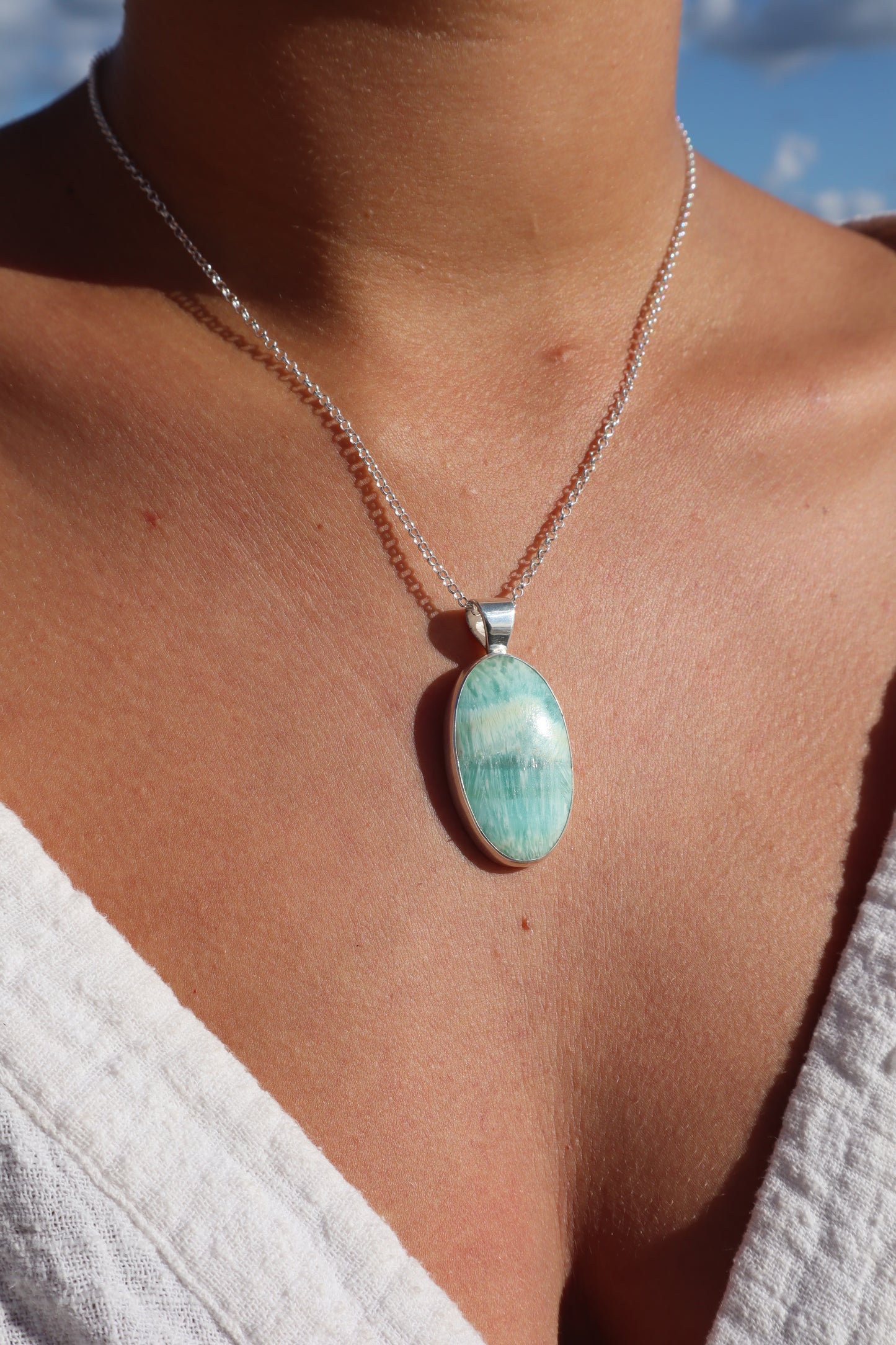 Carribean Calcite Pendant