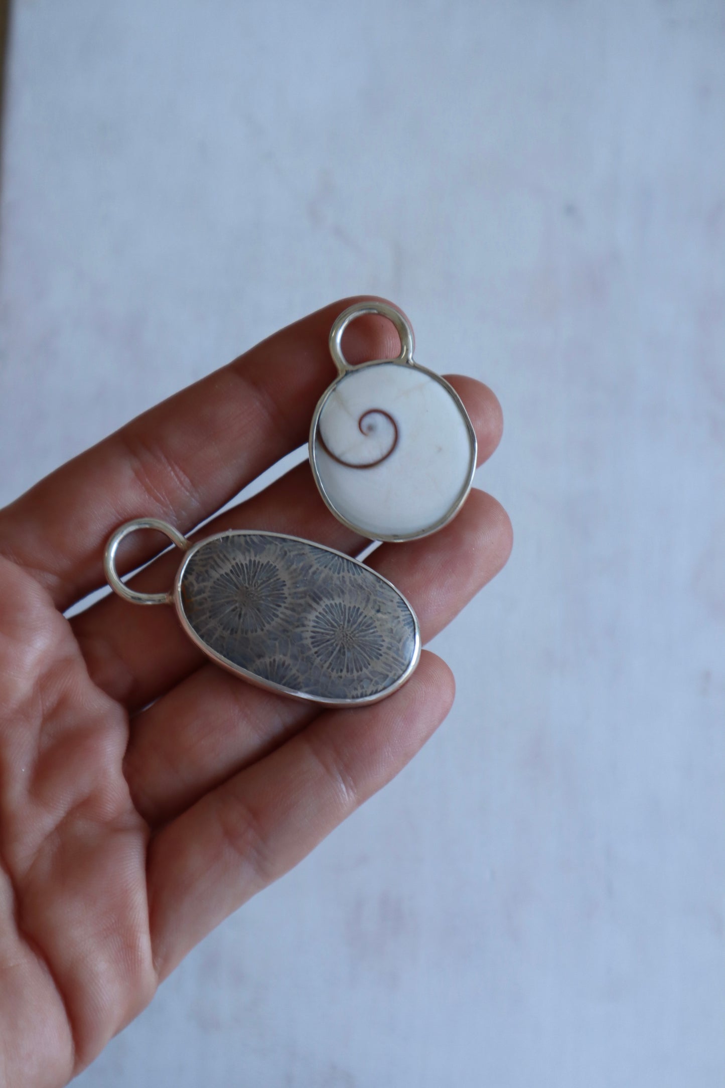 Fossilised Coral Keychain