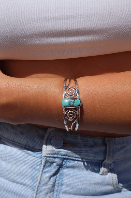 Spiral Turquoise Tidal Cuff