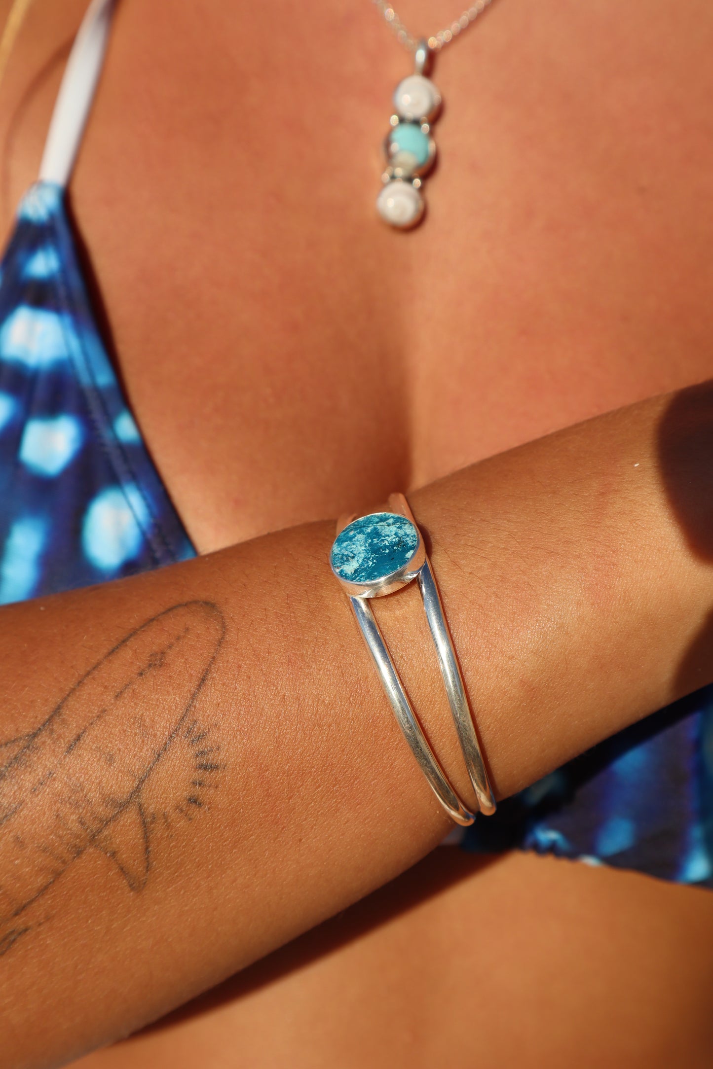 Shattukite Azurite Tidal Cuff