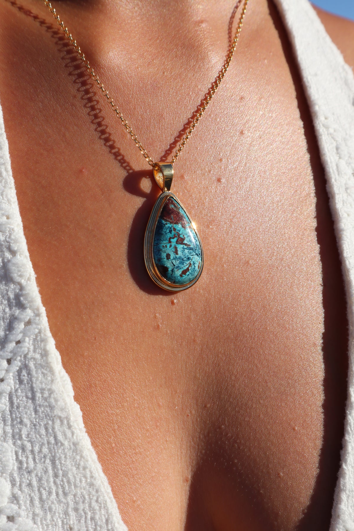 Blue Shattuckite Pendant