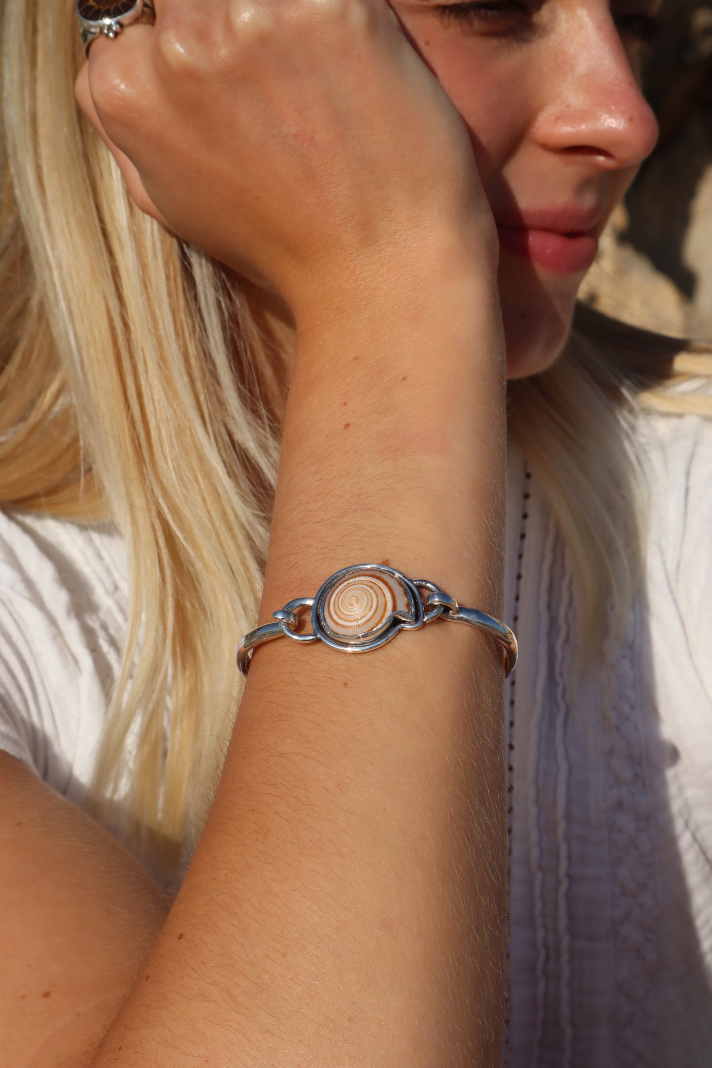 Spiral Shell Clasp Bracelet