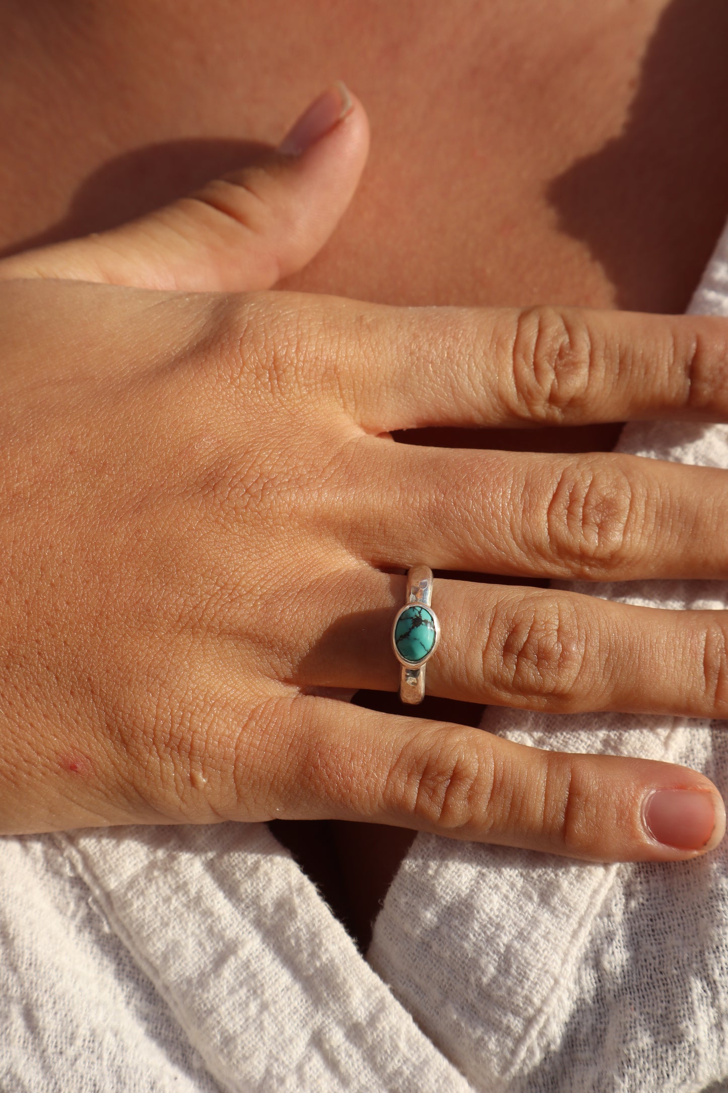 Dainty Turquoise Ring SIZE O - 7 1/4