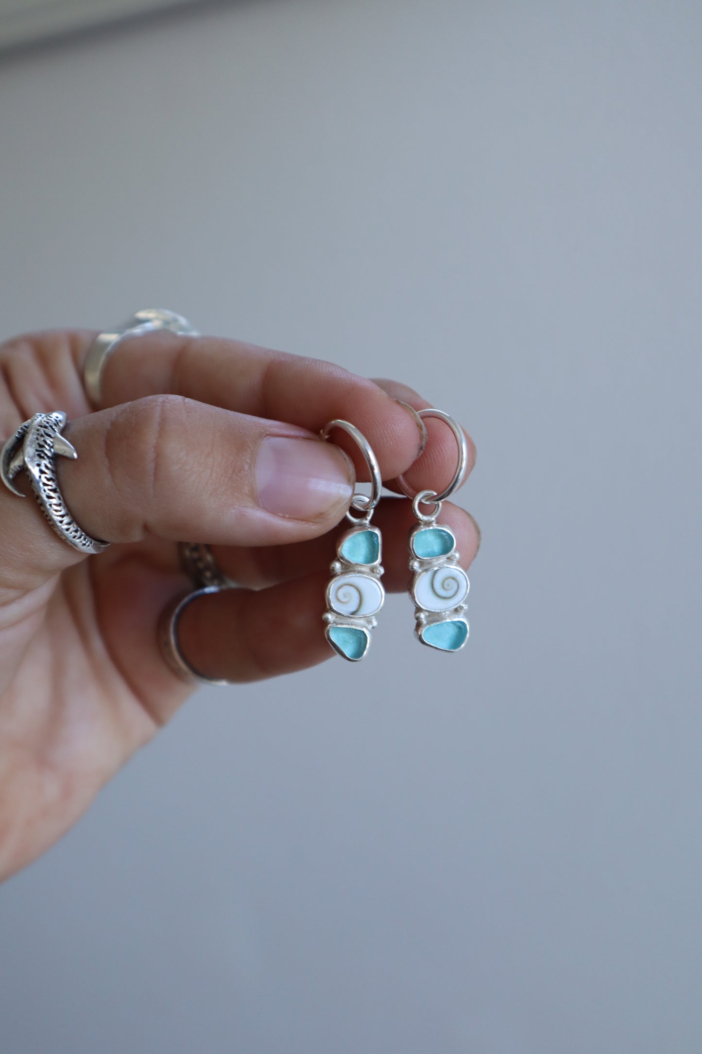 Sea Charm Hoops