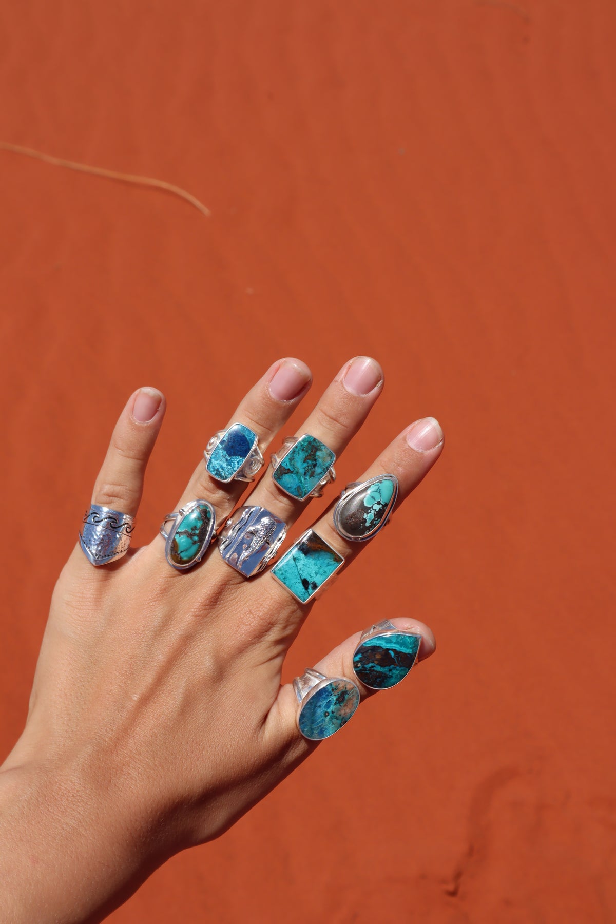 Chunky Chrysocolla Ring SIZE 10