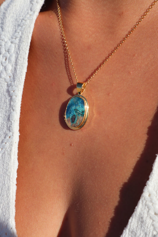 Blue Shattuckite Pendant