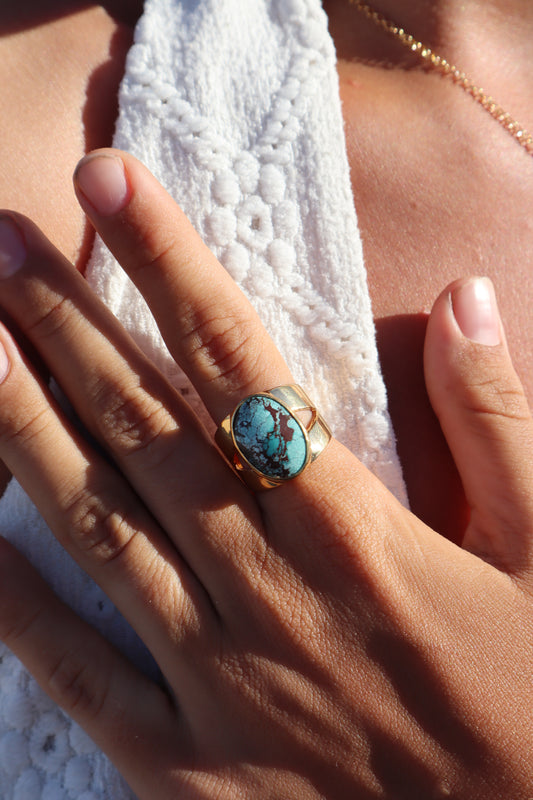 Chunky Turquoise Ring SIZE 9
