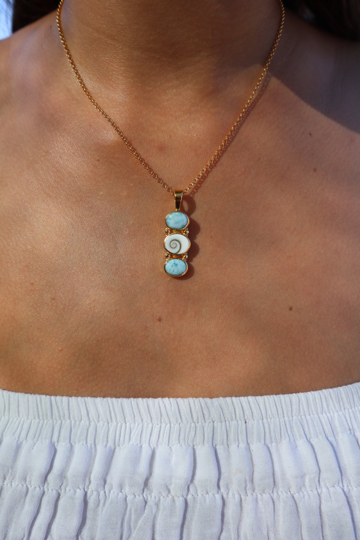 Larimar Sea Charm Pendant