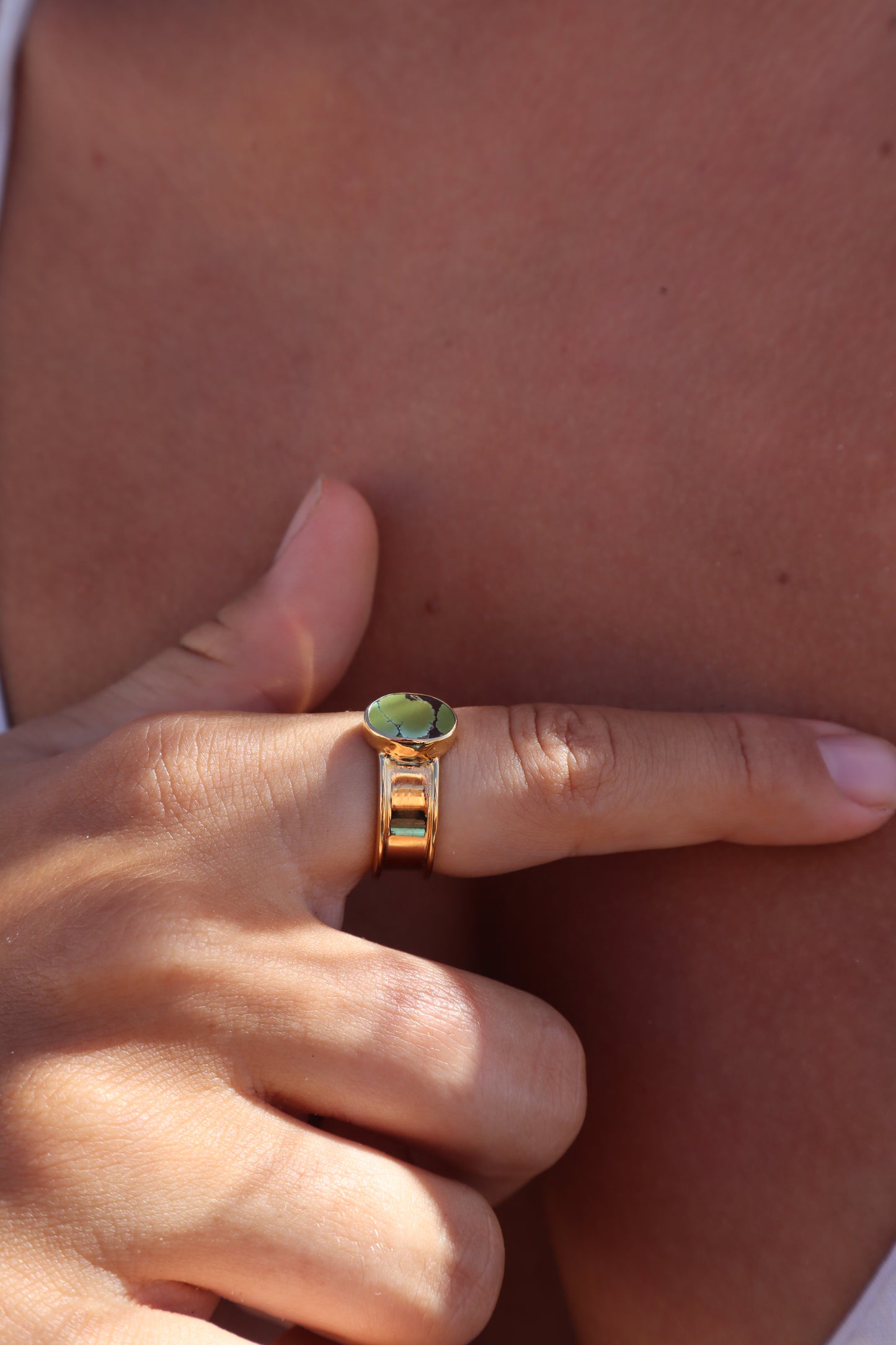 Green Turquoise Ring SIZE 8