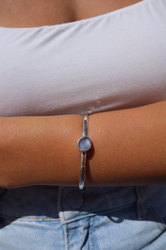 Purple Sea Glass Wanderer Cuff