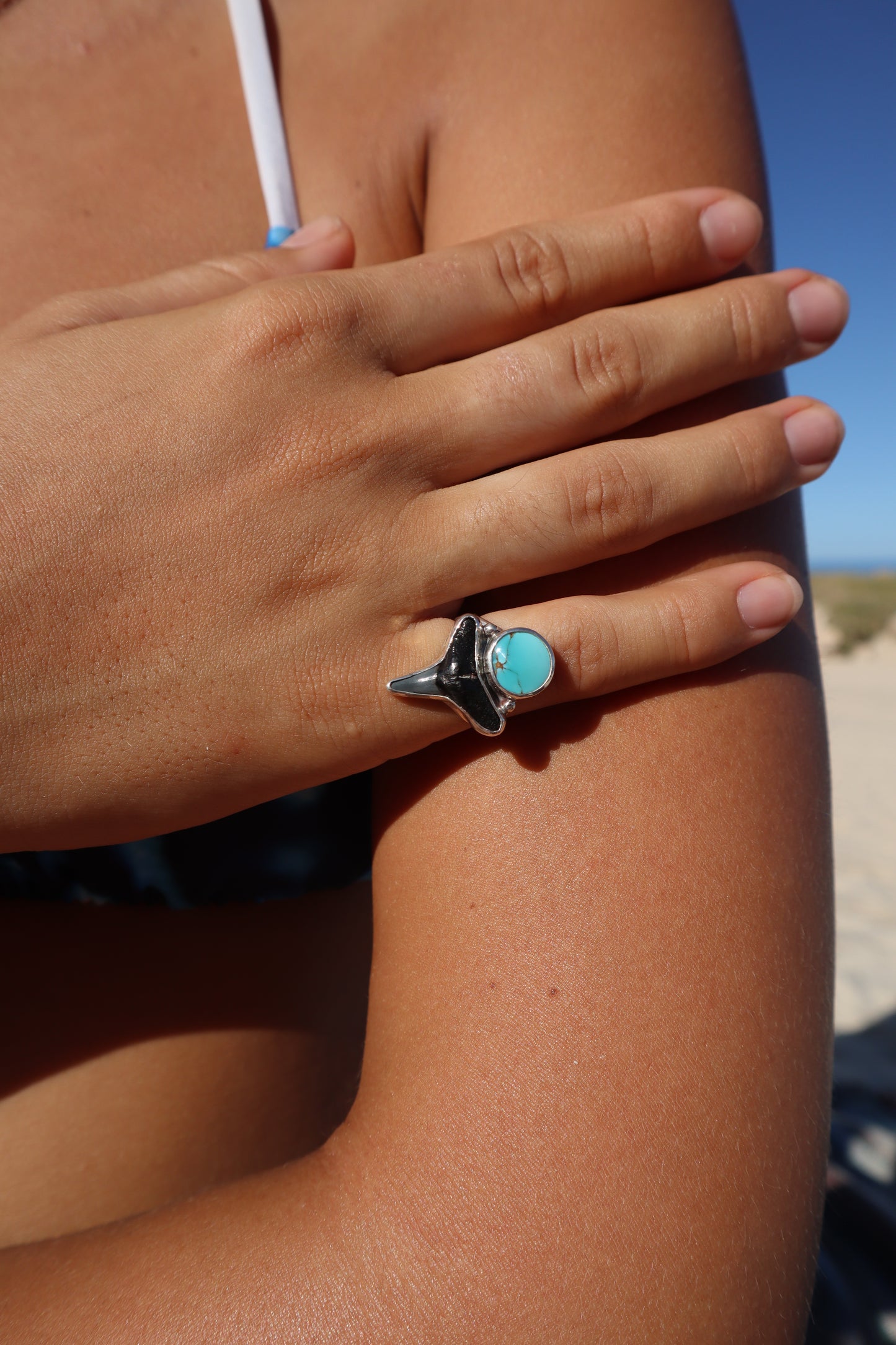 Shark Tooth x Turqouise SIZE K - 5 1/4