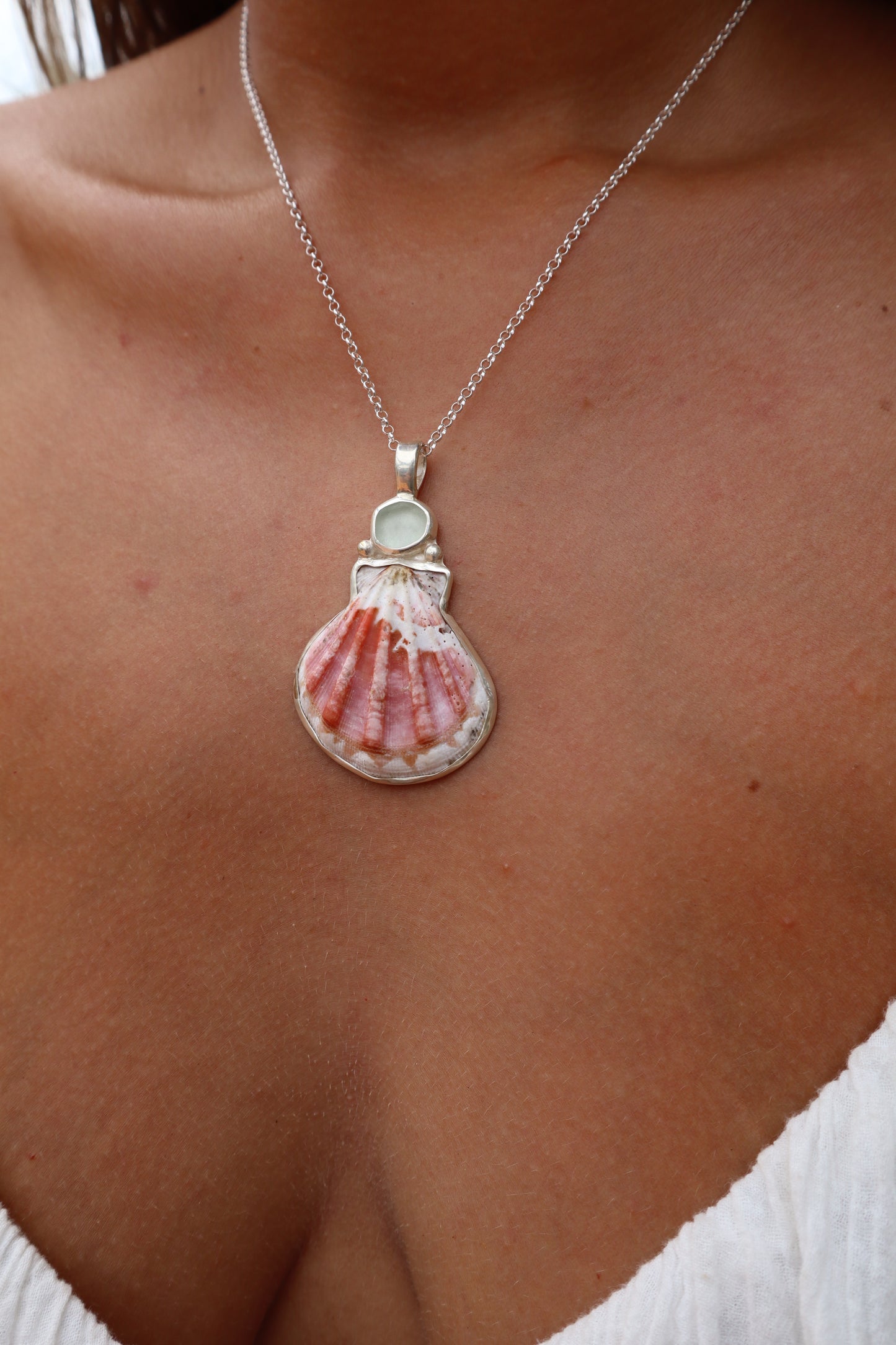 Sea Glass Sea Fan Pendant